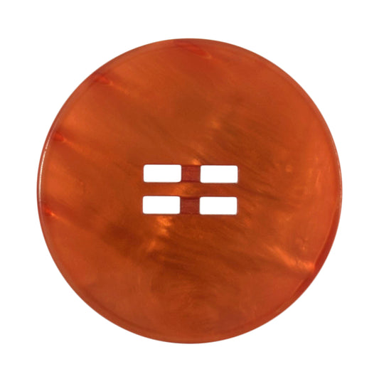 4 Hole Square Design Pearlised Button - 38mm - Burnt Orange [LC14.1]