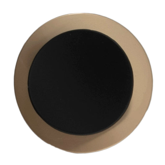 Metal Curved Shank Button - 40mm - Gold & Black [XLA5.4]