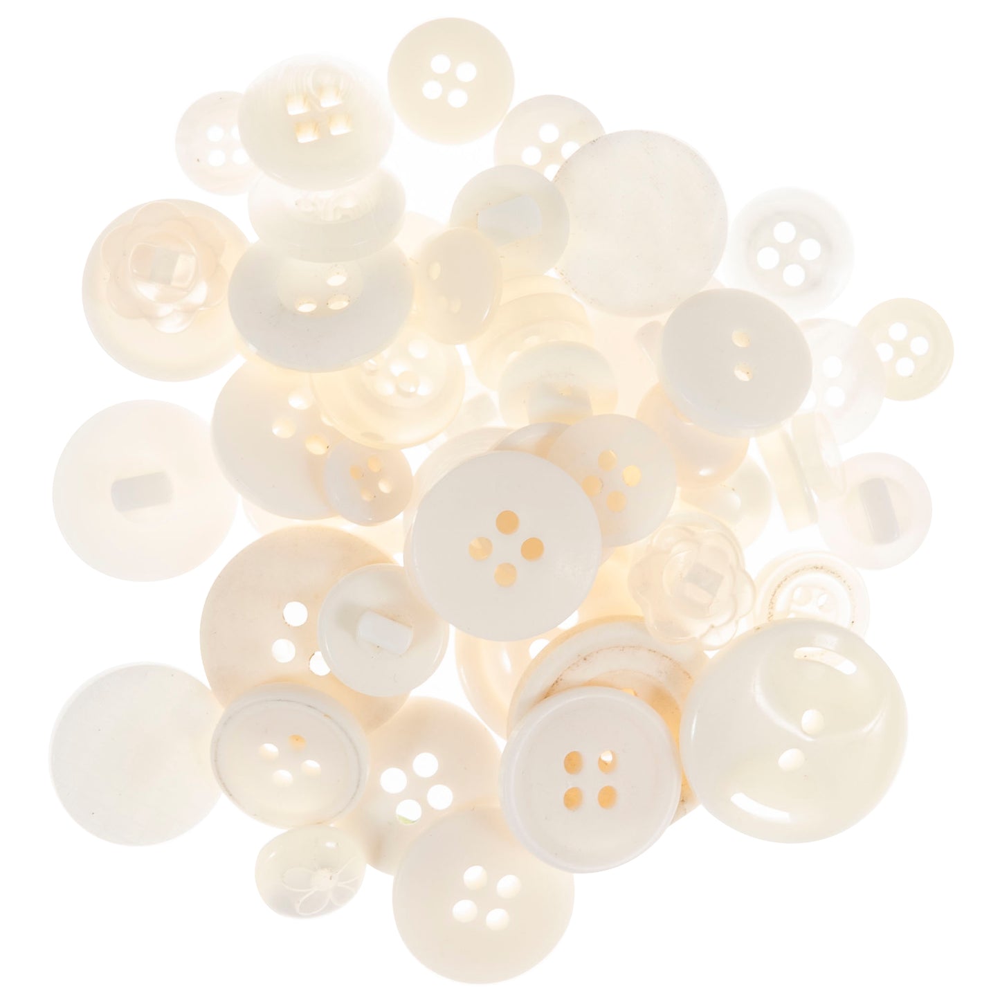 50g Mixed Selection Craft Buttons - Cream