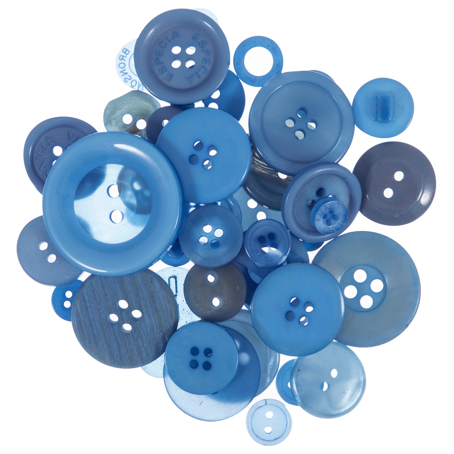 50g Mixed Selection Craft Buttons - Blue