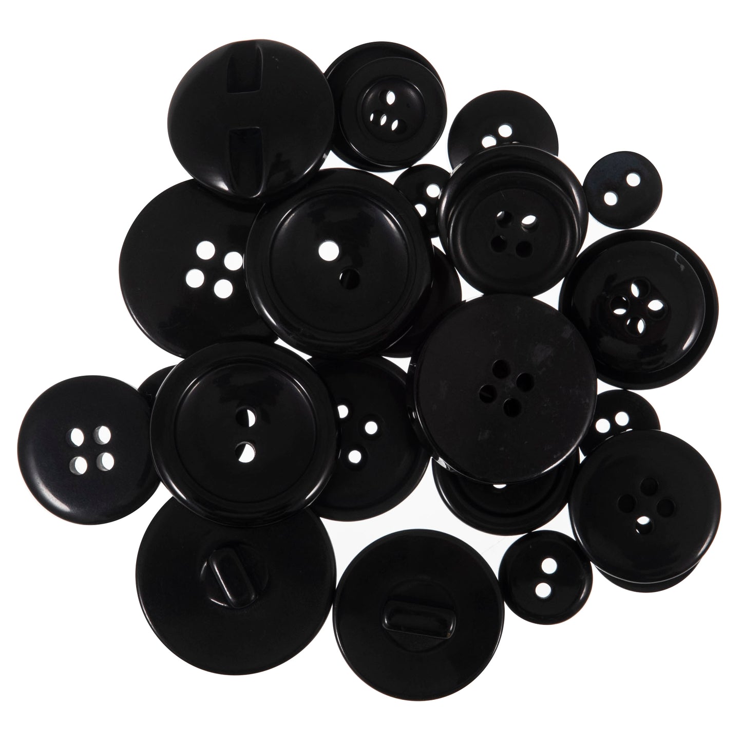 50g Mixed Selection Craft Buttons - Black