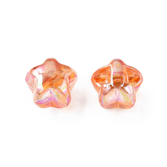 Transparent Acrylic Star Shank Button - 14mm - Coral [LB5.3]