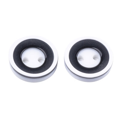 2 Hole Resin Two Tone Button - 13mm - Black/White [LB4.5]