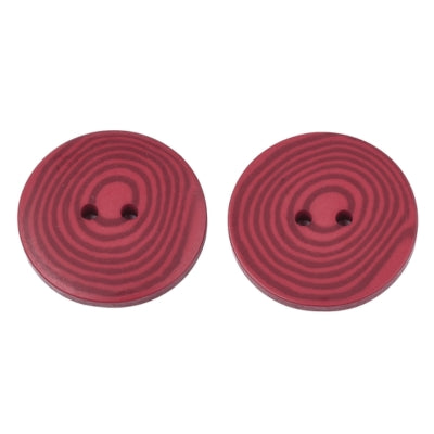 Red Wood Effect 2 Hole Resin Button - 44mm - Red [XLB3.4]