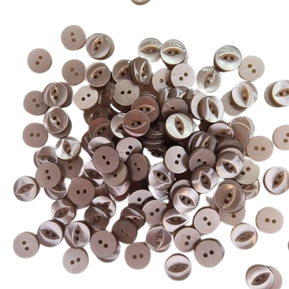 Polyester Fisheye Button - 11mm - Beige [LA10.1]