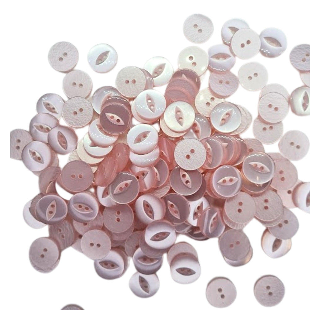 Polyester Fisheye Button - 16mm - Pale Pink [LA14.1]