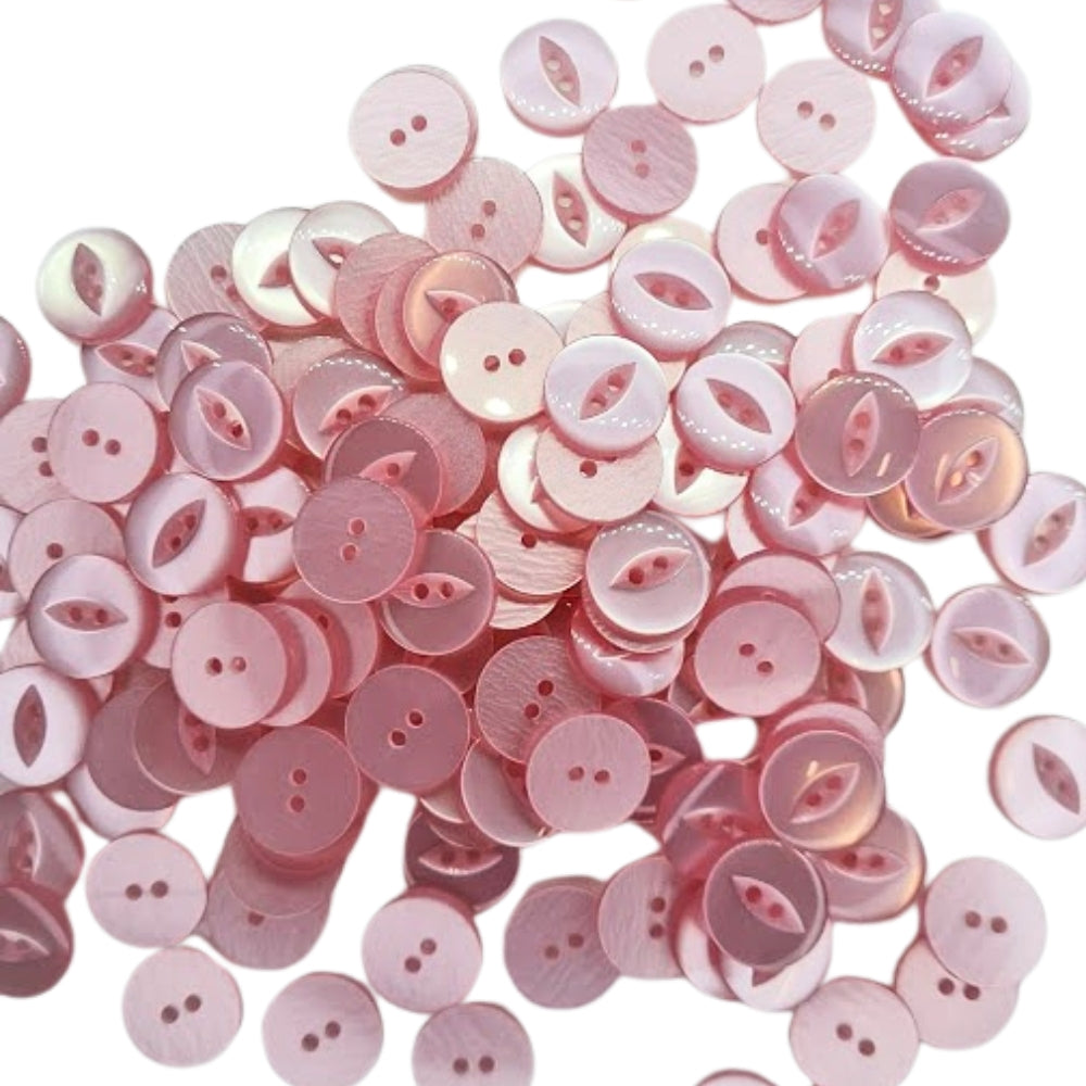Polyester Fisheye Button - 16mm - Pink [LA9.4]