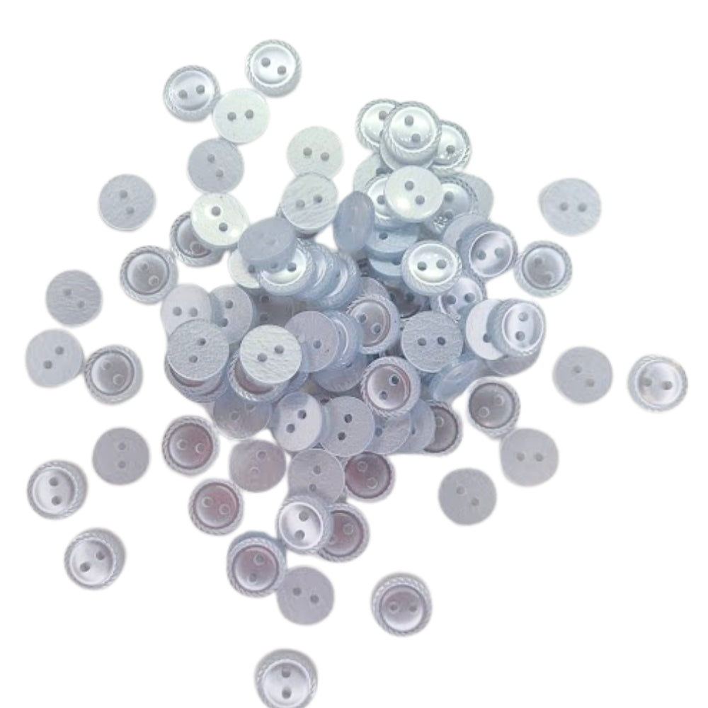 Polyester Rope Edge Button - 11mm - Pale Blue [LA5.2]