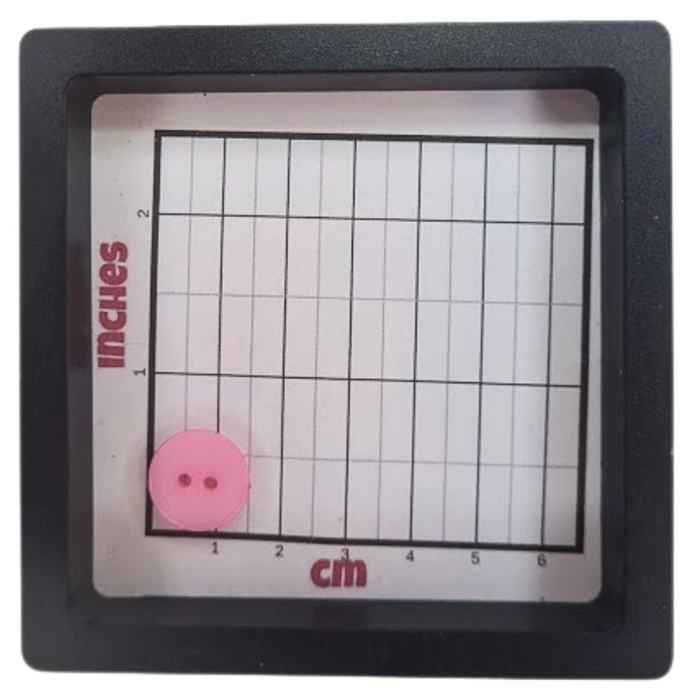 Plain 2 Hole Plastic Button - 15mm - Pink [LA3.1]