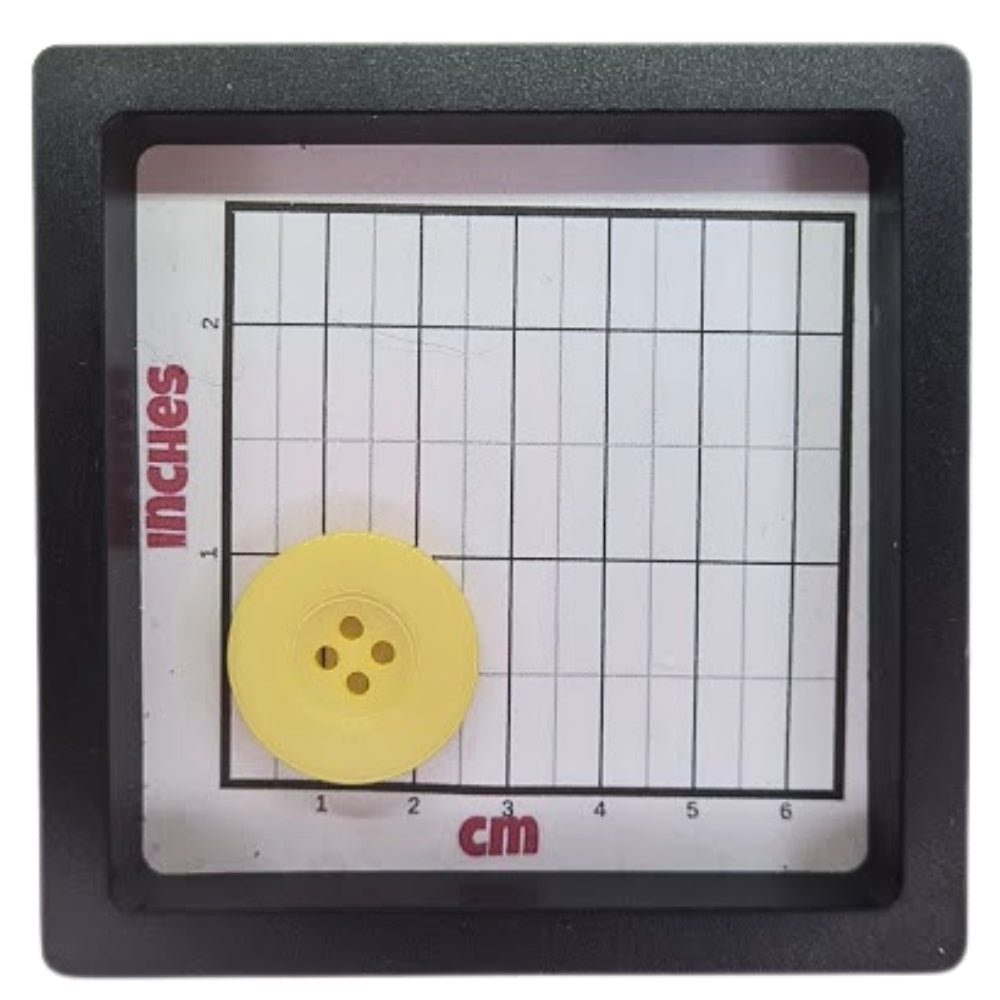 4 Hole Resin Large Rim Button - 25mm - Lemon [LA33.4]
