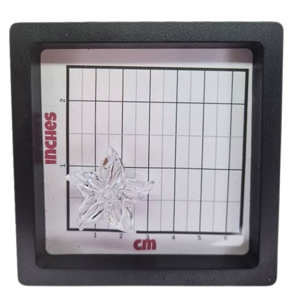 Transparent Acrylic Flower Shank Button - 31mm - Clear [LA31.6]