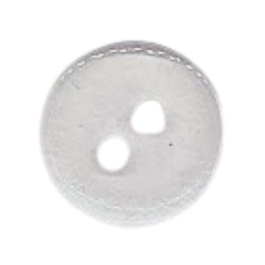 Plain Transparent 2 Hole Resin Button - 15mm - Transparent [LA33.3]