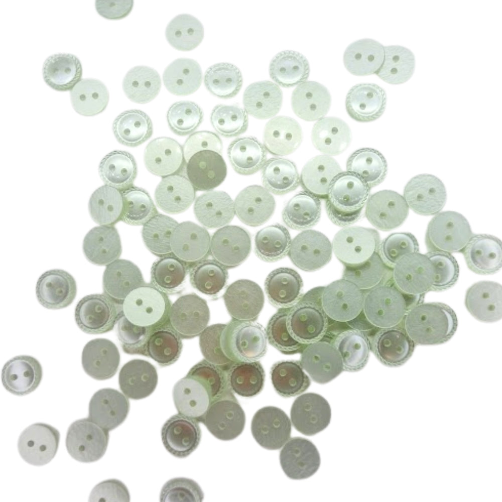 Polyester Rope Edge Button - 11mm - Pale Green [LB11.1]