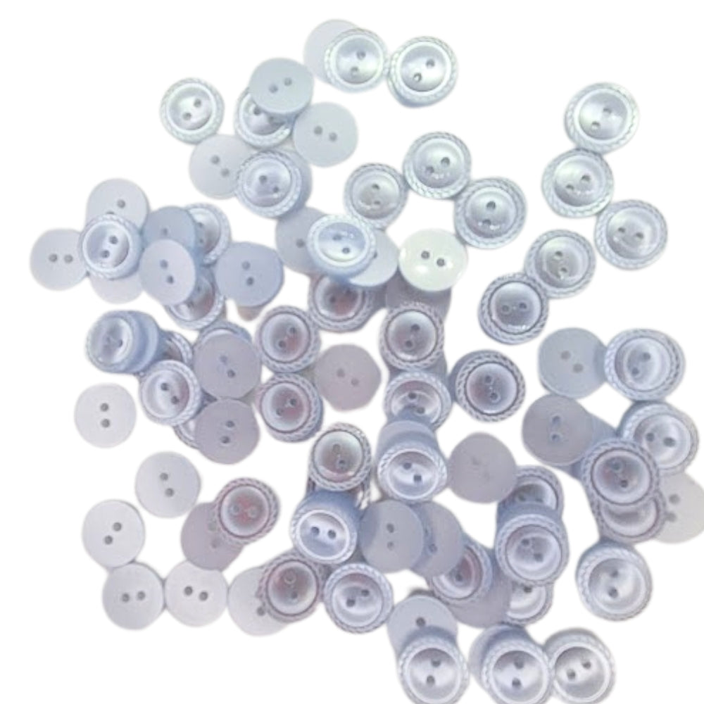 Polyester Rope Edge Button - 14mm - Pale Blue [LB22.6]
