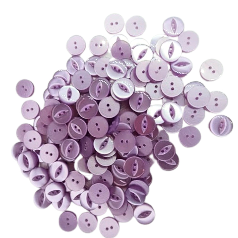 Polyester Fisheye Button - 14mm - Lilac [LB12.1]