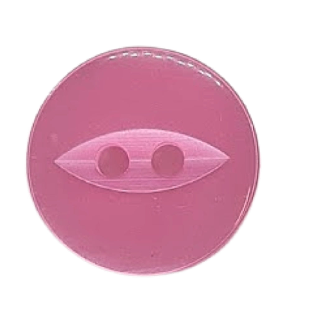 Polyester Fisheye Button - 14mm - Fuchsia [LB10.2]