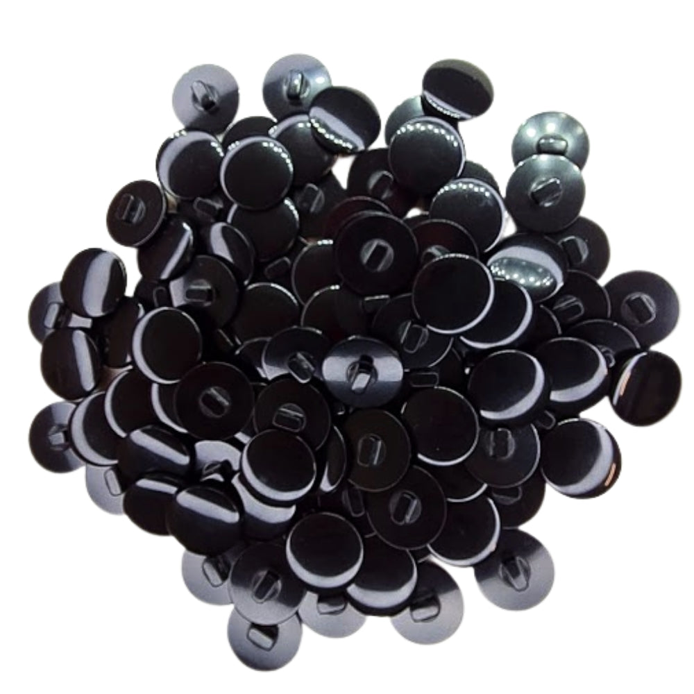 Polyester Plain Shank Button - 20mm - Black [LB14.2]