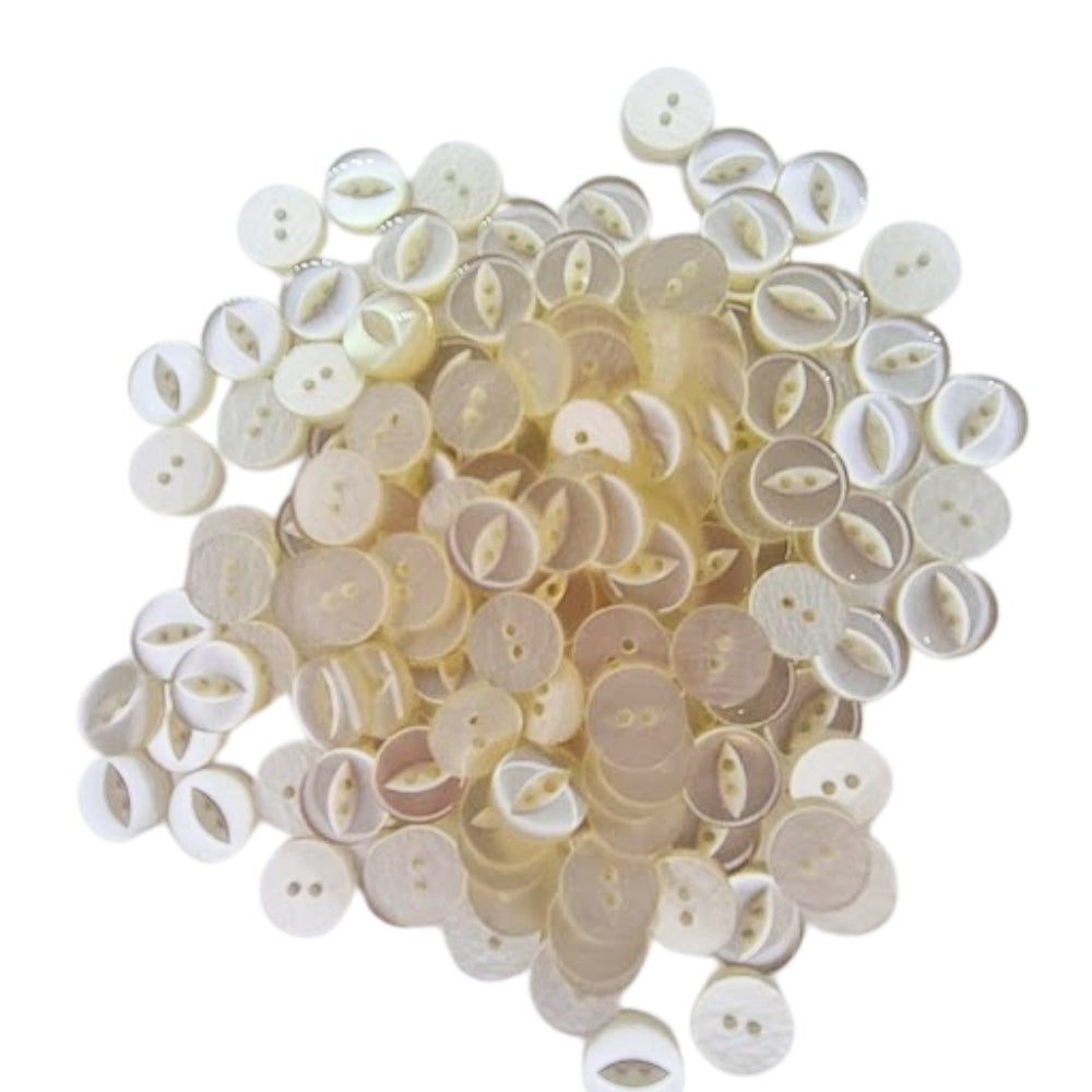 Polyester Fisheye Button - 14mm - Cream [LB6.8]