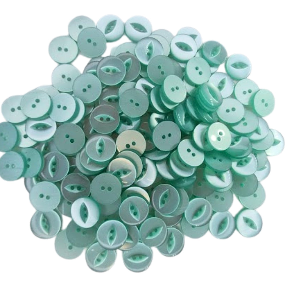 Polyester Fisheye Button - 16mm - Turquoise [LB9.4]