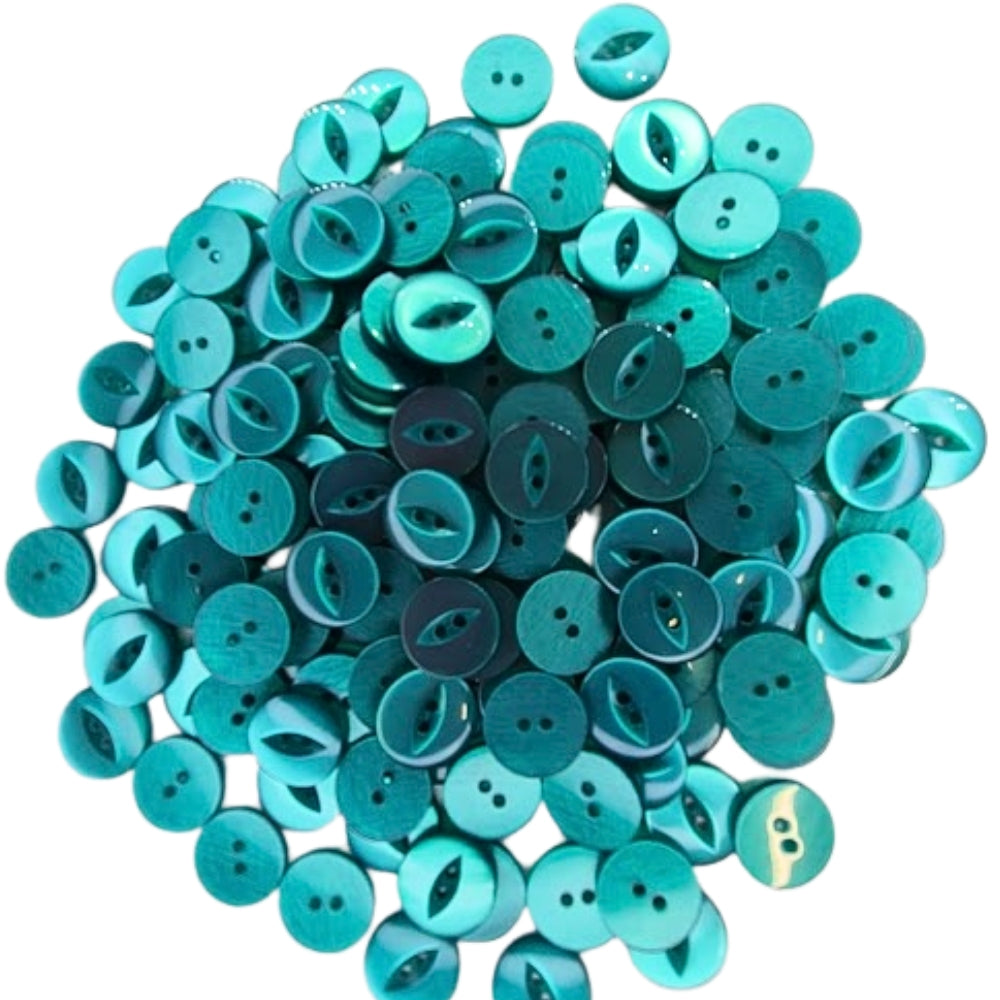 Polyester Fisheye Button - 16mm - Jade [LB7.7]