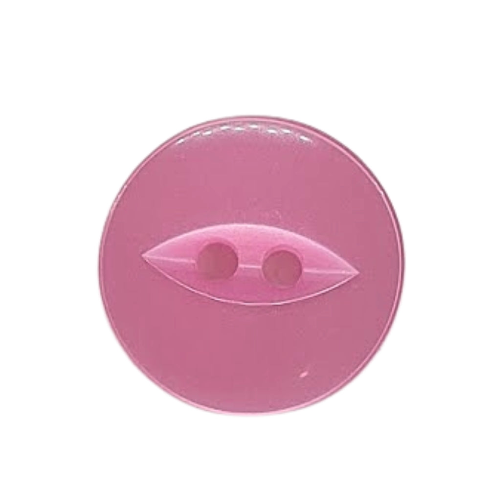 Polyester Fisheye Button - 16mm - Medium Pink [LB6.7]