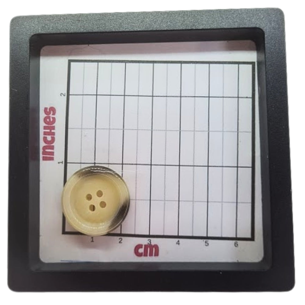 4 Hole Variegated Jacket Button - 23mm - Cream/Beige