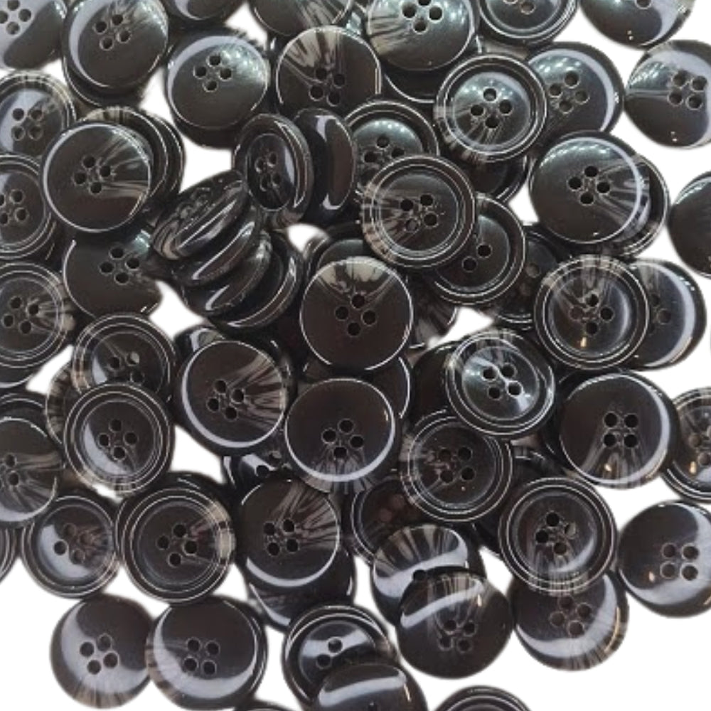 4 Hole Variegated Jacket Button - 20mm - Brown [LB14.8]