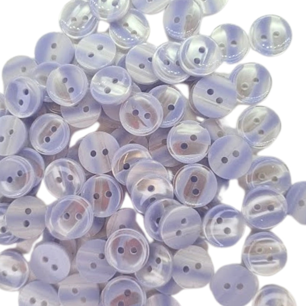 Polyester 2 Hole Stripe Buttons - 12mm - Lilac [LC9.2]
