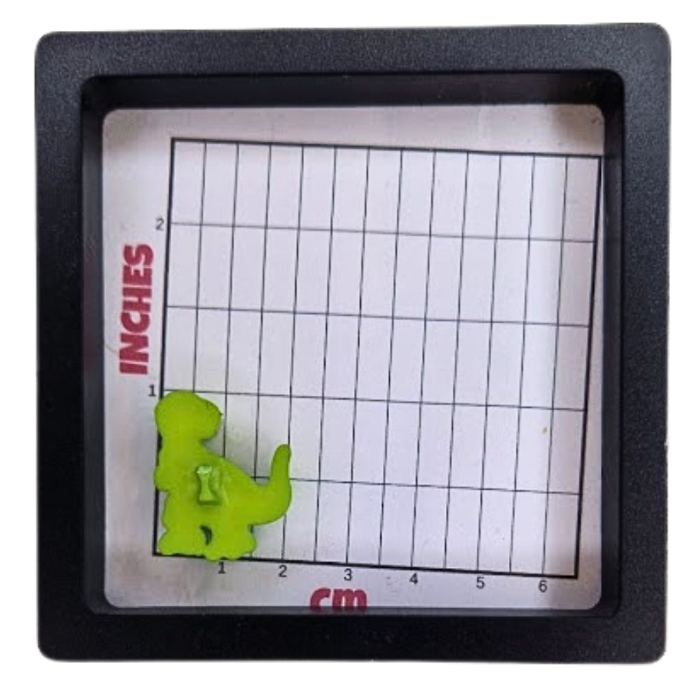 T-Rex Dinosaur Shank Button - 25mm - Green [LC16.4]