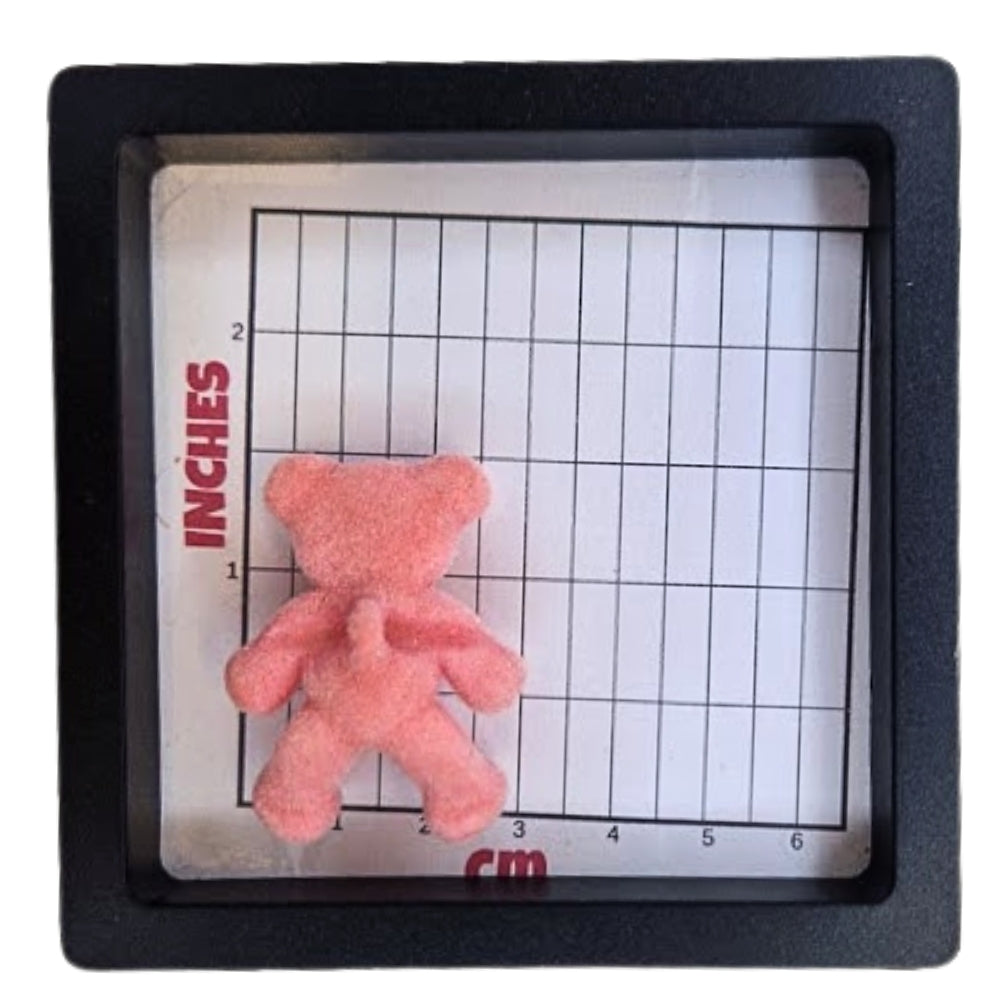 Fuzzy Teddy Bear Fabric Shank Button - 38mm - Pink [XLC1.5]