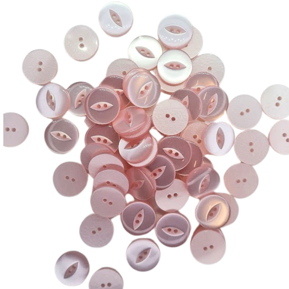 Polyester Fisheye Button - 19mm - Pale Pink [LA17.3]