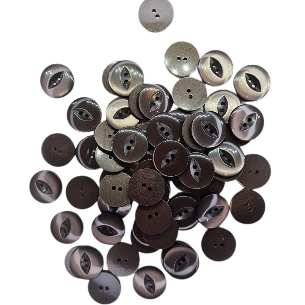 Polyester Fisheye Button - 19mm - Brown [LB35.4]