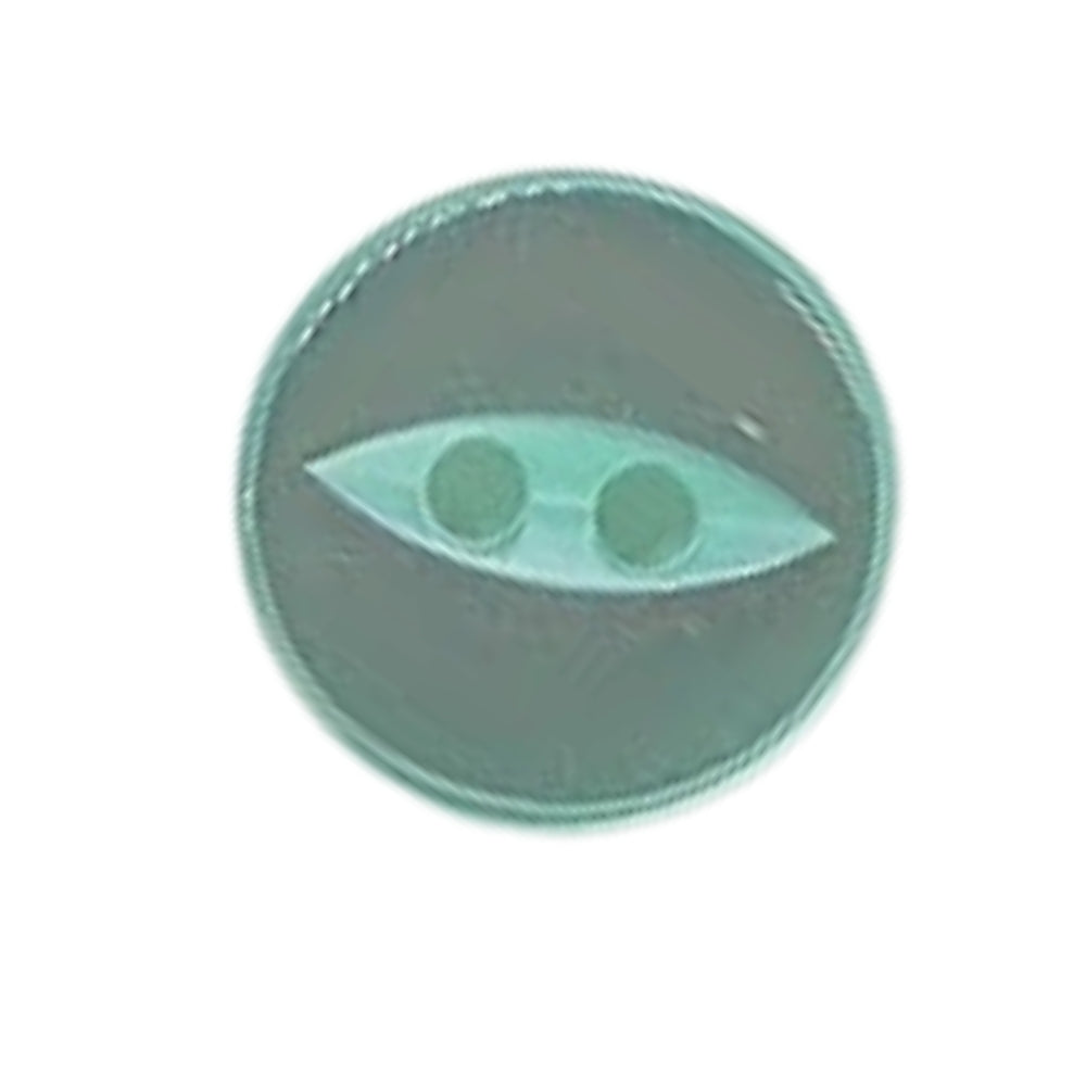 Polyester Fisheye Button - 11mm - Turquoise [LA28.5]