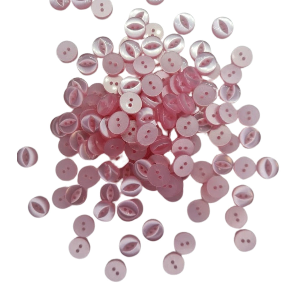 Polyester Fisheye Button - 11mm - Pink [LA23.1]