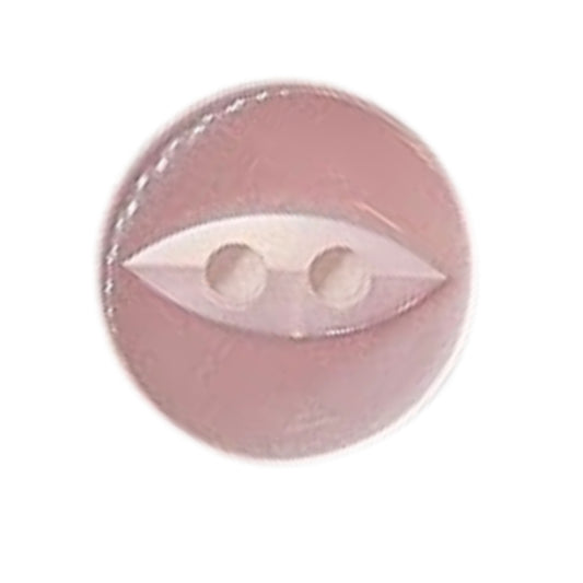 Polyester Fisheye Button - 11mm - Pale Pink [LA28.4]