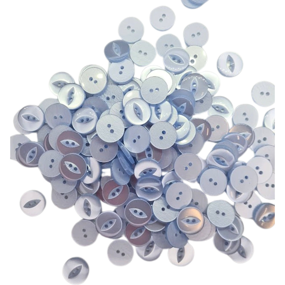 Polyester Fisheye Button - 16mm - Light Blue [LA22.2]