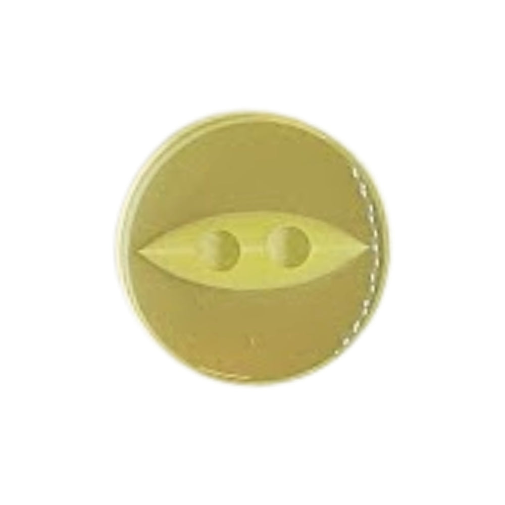 Polyester Fisheye Button - 11mm - Yellow [LA27.4]