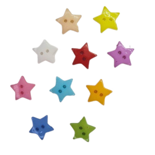 Plastic Star 2 Hole Button - 16mm - Mixed Choice [LB37.2]