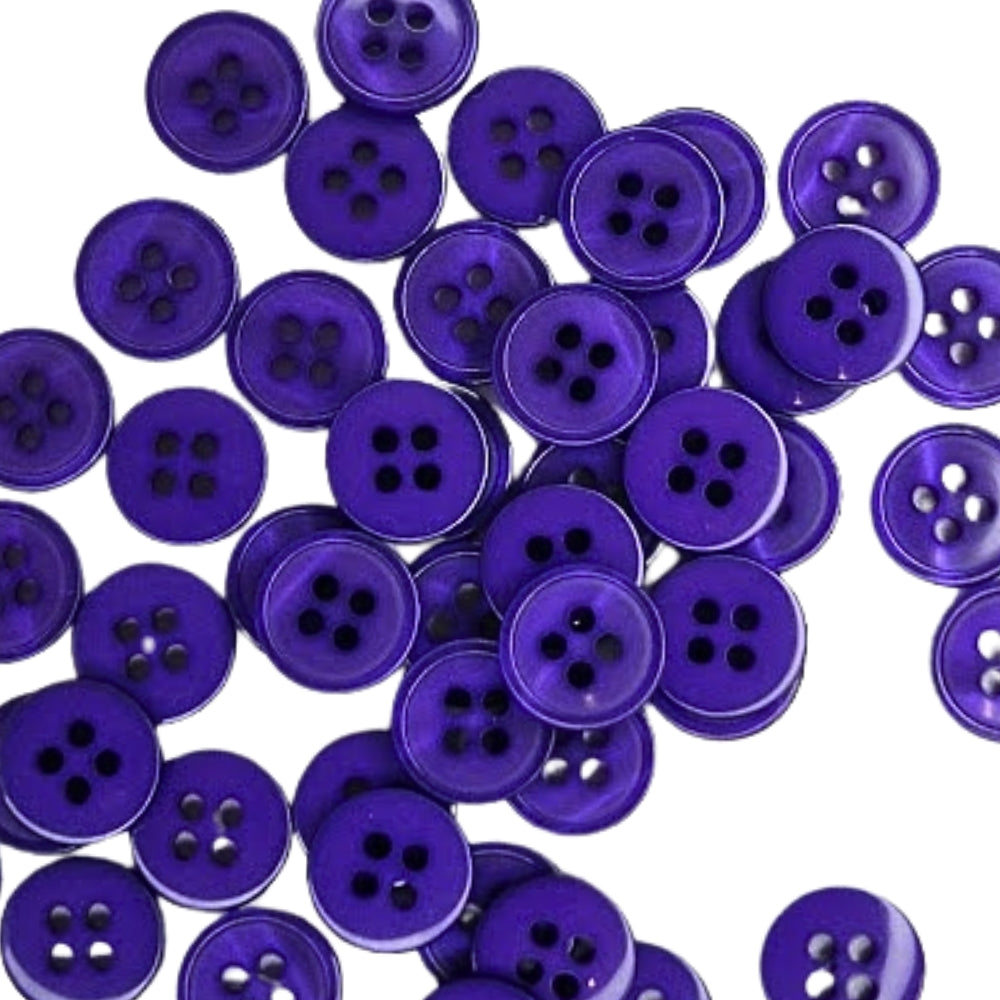 4 Hole Button - 13mm - Mid Purple [LF21.5]