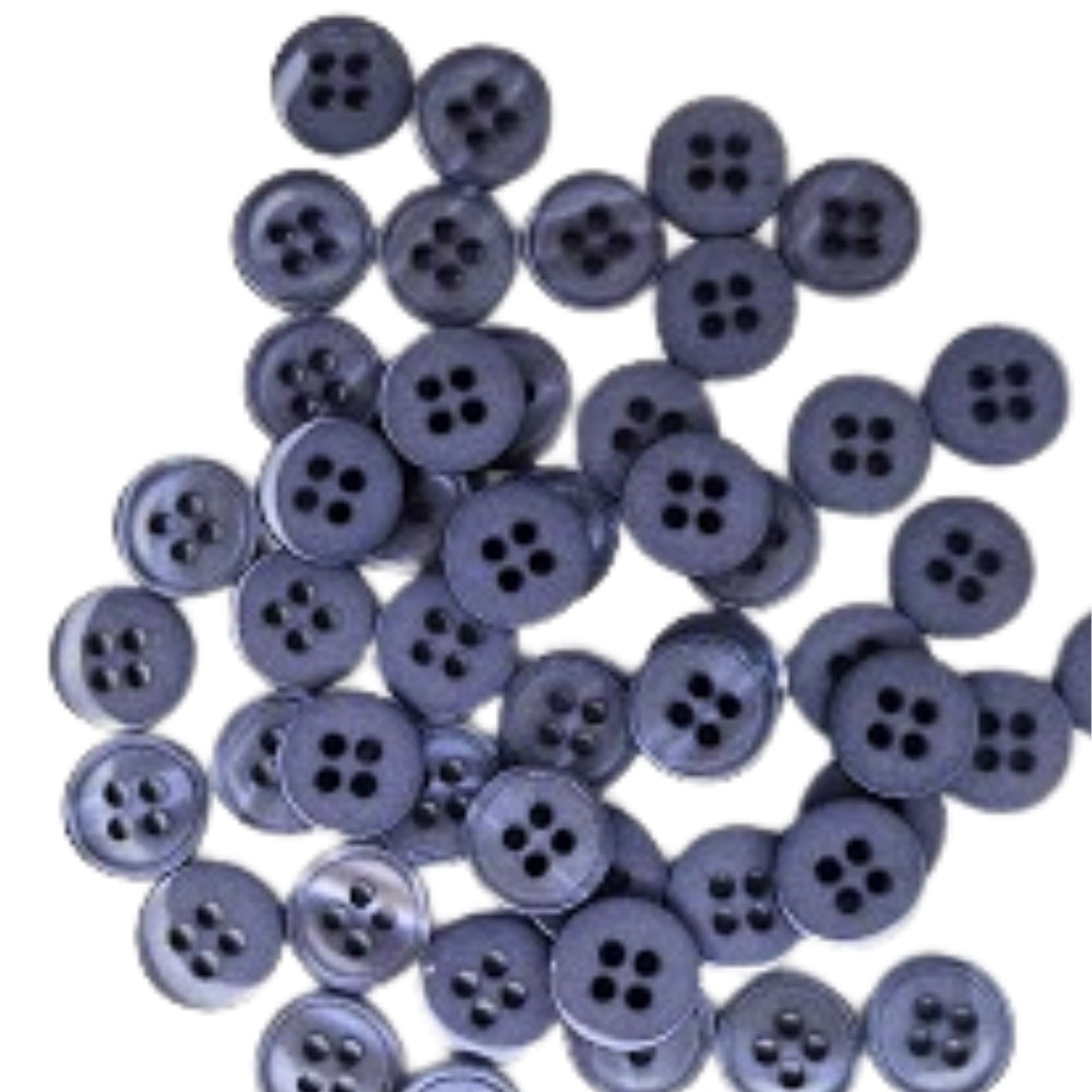 4 Hole Button - 13mm - Blue-Grey [LD33.5]