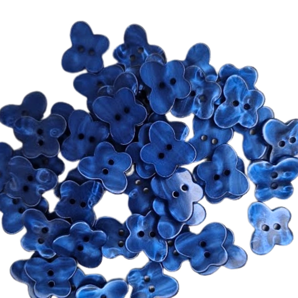 2 Hole Butterfly Button - 19mm - Dark Blue [LC5.2]