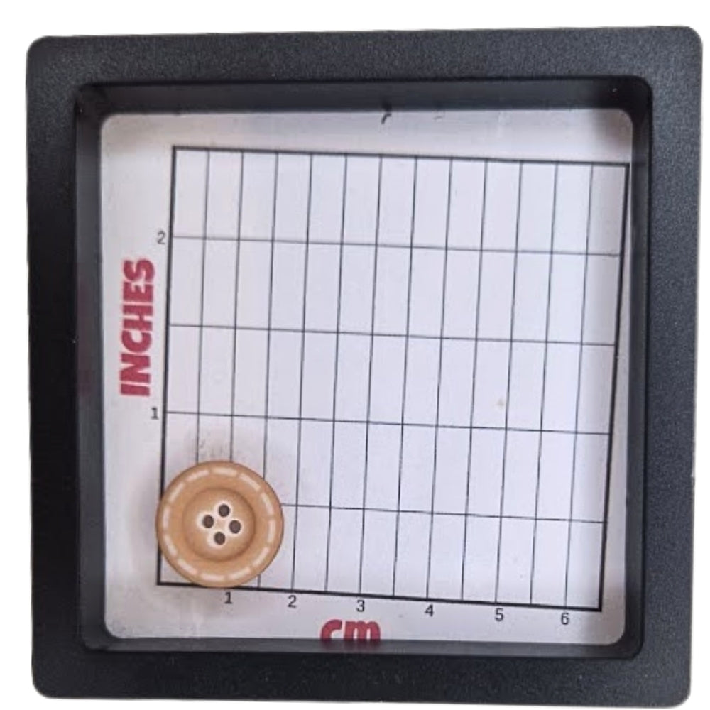 4 Hole Stitched Design Button - 18mm - Light Brown [LE25.7]