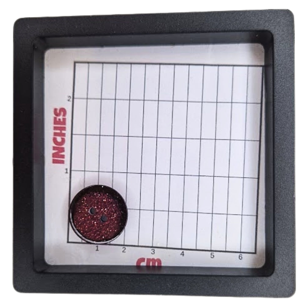 2 Hole Dark Glitter Button - 20mm - Burgundy [LC5.8]