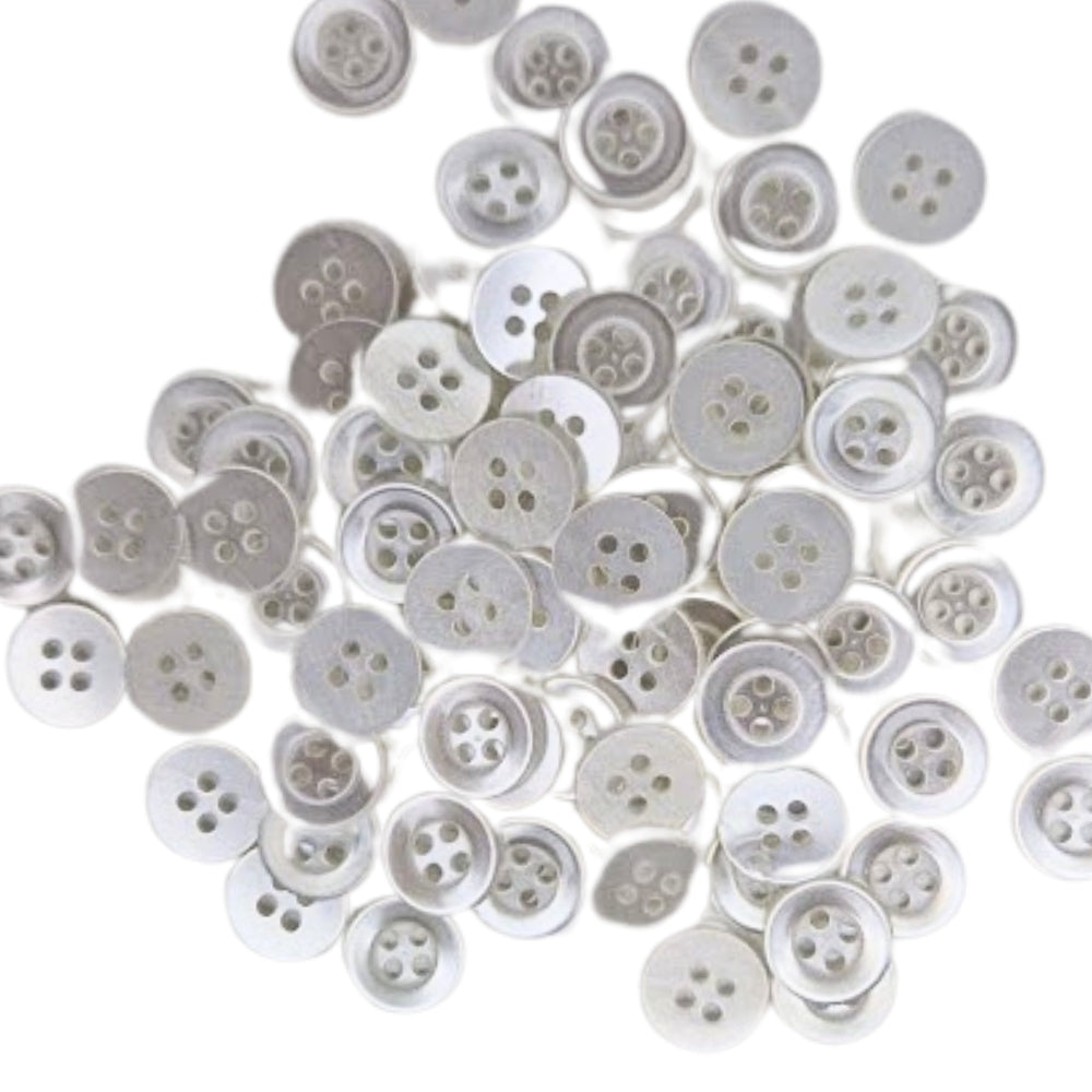 4 Hole Shirt Button - 10mm - Pearl White [LB35.6]
