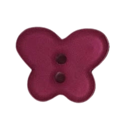 2 Hole Butterfly Button - 19mm - Fuchsia [LG38.2]
