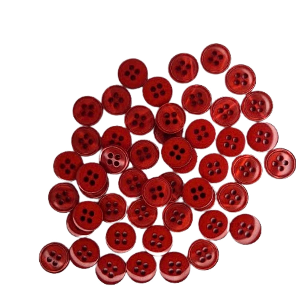 4 Hole Button - 13mm - Red [LD21.2]