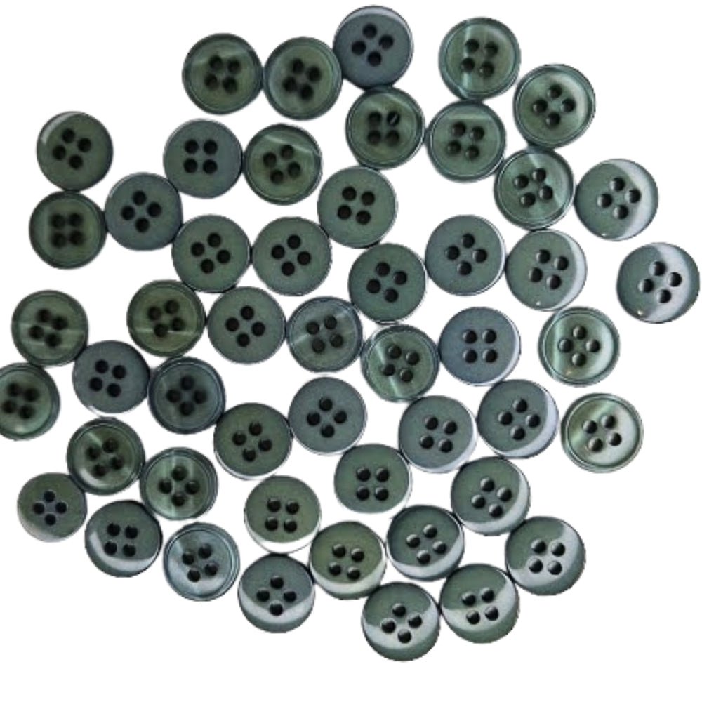 4 Hole Button - 13mm - Sage Green [LH38.7]