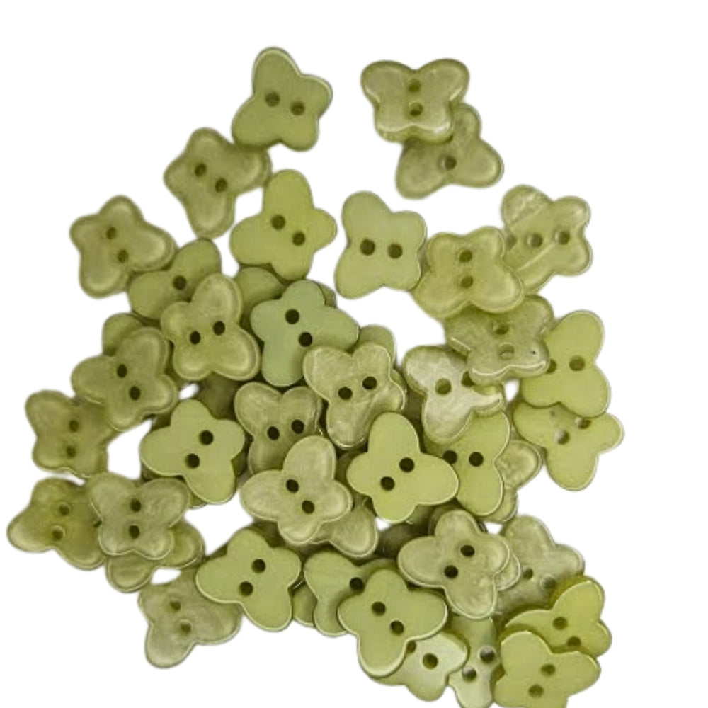 2 Hole Butterfly Button - 19mm - Apple Green [LB26.7]