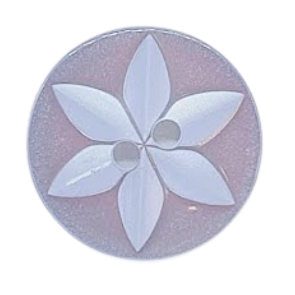 Polyester Star Button - 16mm - Pale Blue [LA7.6]