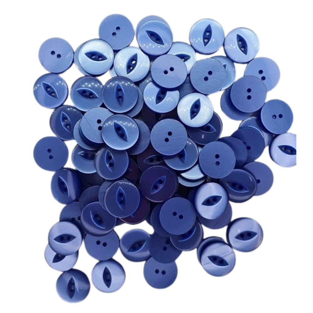 Polyester Fisheye Button - 19mm - Royal [LA7.2]